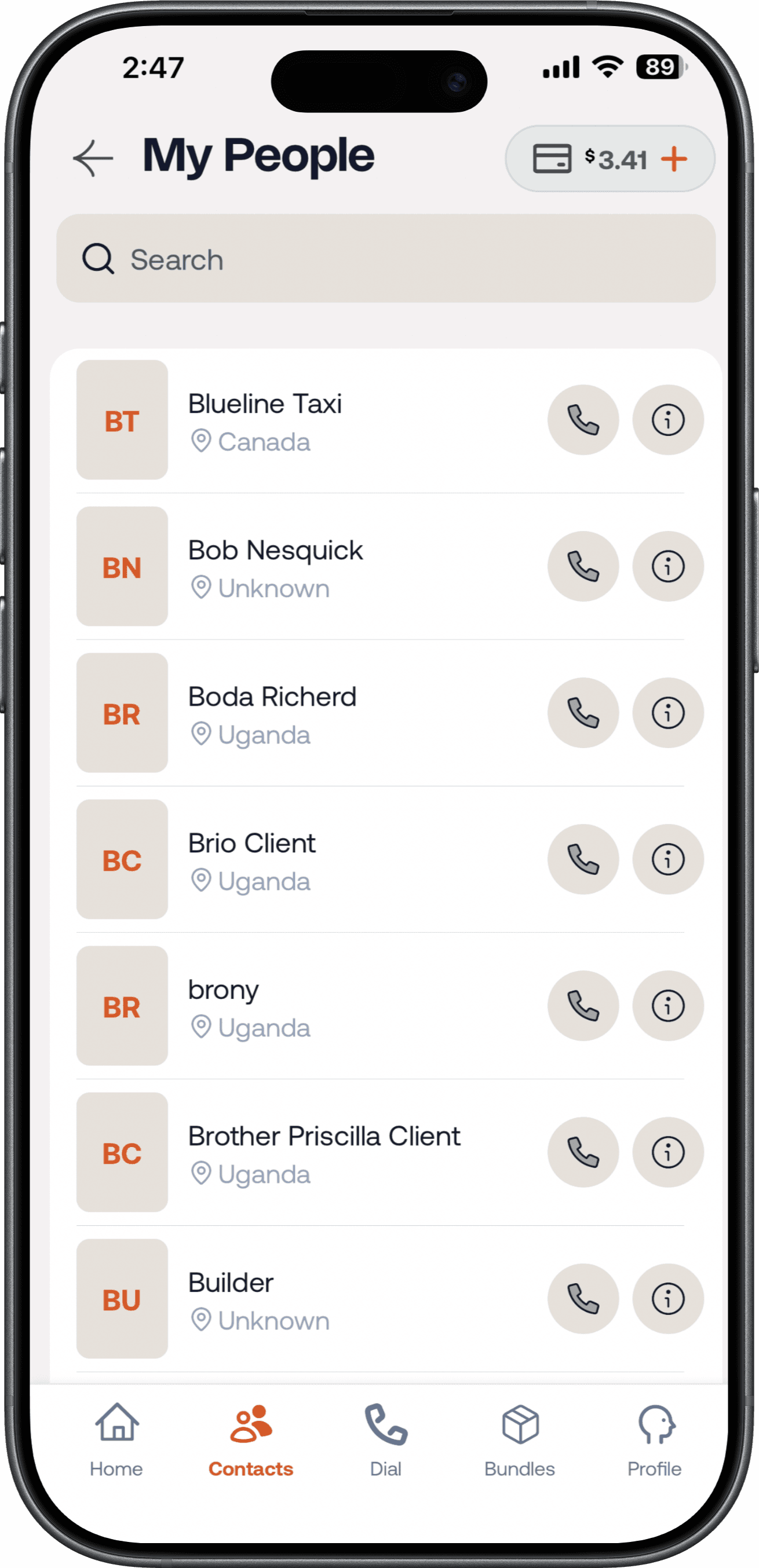 Unicaller App Preview Left